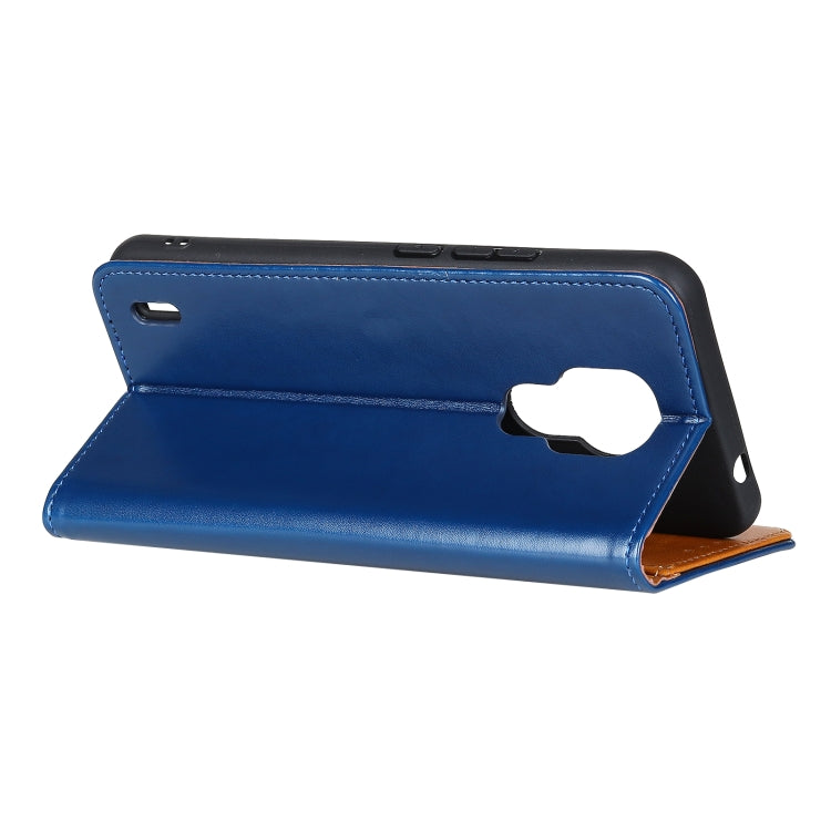 For Motorola Moto E7 (2020) 3-Color Pearl Texture Magnetic Buckle Horizontal Flip PU Leather Case with Card Slots & Wallet & Holder