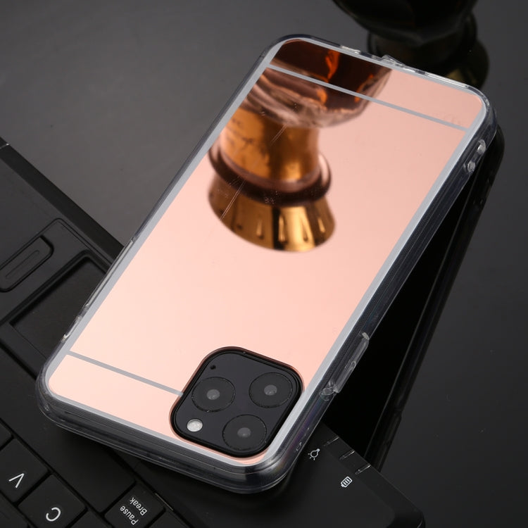 For iPhone 11 TPU + Acrylic Luxury Plating Mirror Phone Case Cover