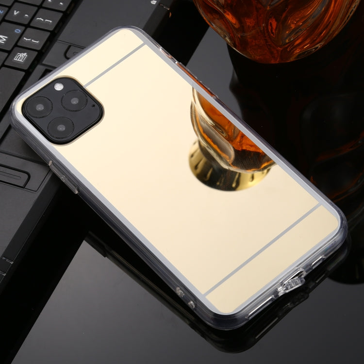 For iPhone 11 TPU + Acrylic Luxury Plating Mirror Phone Case Cover