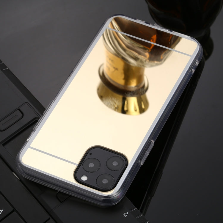 For iPhone 11 Pro Max TPU + Acrylic Luxury Plating Mirror Phone Case Cover