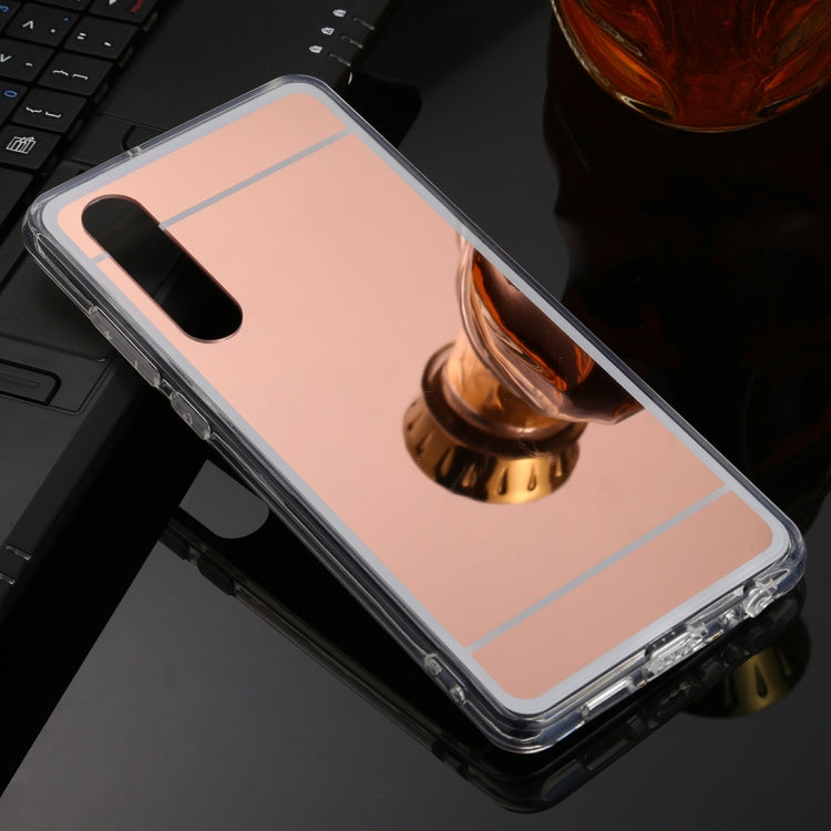 For Huawei P30 TPU + Acrylic Luxury Plating Mirror Phone Case Cover