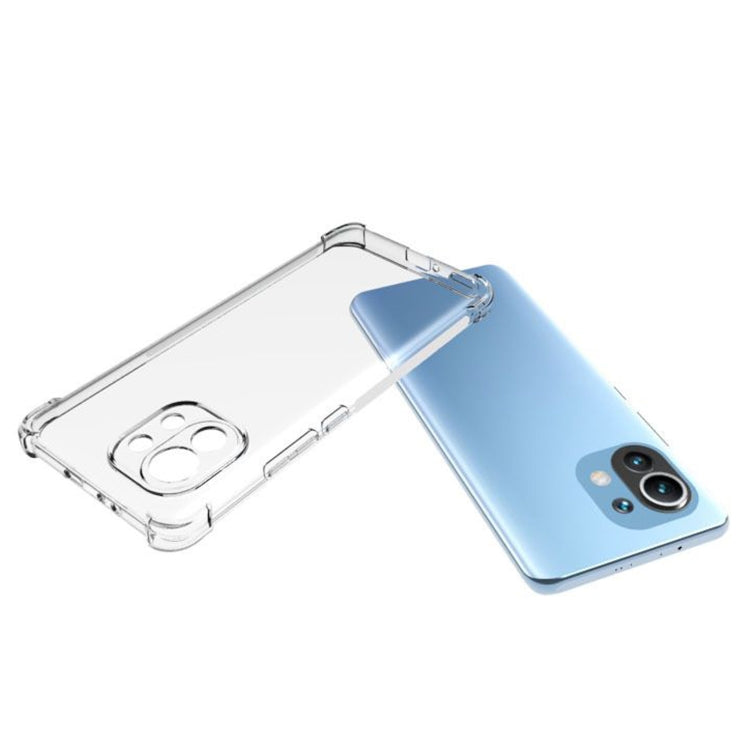 For Xiaomi Mi 11 Shockproof Non-slip Waterproof Thickening TPU Protective Case(Transparent)