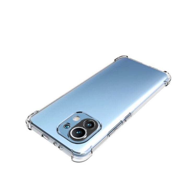 For Xiaomi Mi 11 Shockproof Non-slip Waterproof Thickening TPU Protective Case(Transparent)