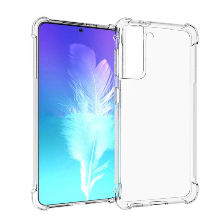 For Samsung Galaxy S21 5G Shockproof Non-slip Waterproof Thickening TPU Protective Case(Transparent)
