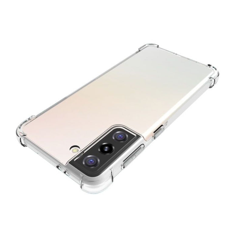For Samsung Galaxy S21 5G Shockproof Non-slip Waterproof Thickening TPU Protective Case(Transparent)