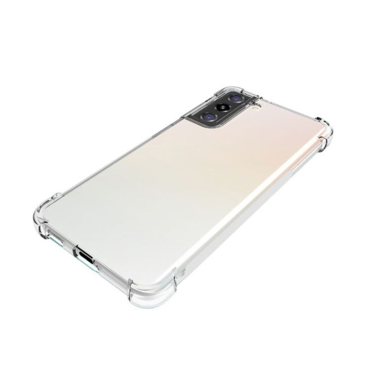 For Samsung Galaxy S21 5G Shockproof Non-slip Waterproof Thickening TPU Protective Case(Transparent)