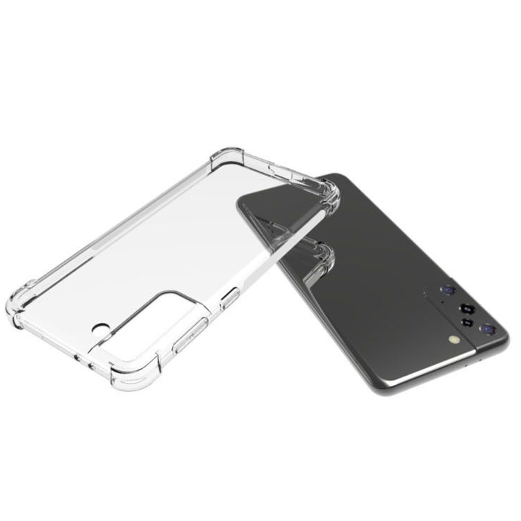For Samsung Galaxy S21+ 5G Shockproof Non-slip Waterproof Thickening TPU Protective Case(Transparent)