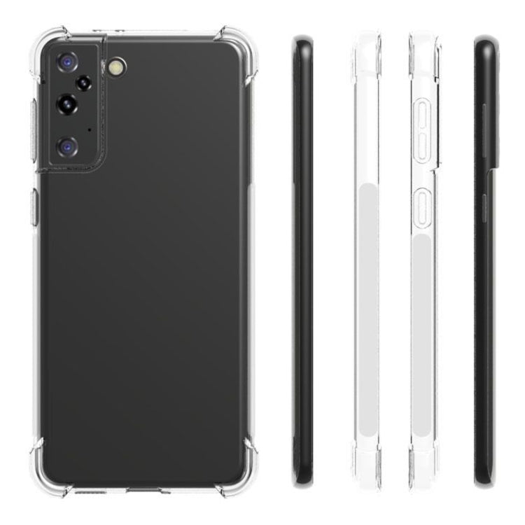 For Samsung Galaxy S21+ 5G Shockproof Non-slip Waterproof Thickening TPU Protective Case(Transparent)