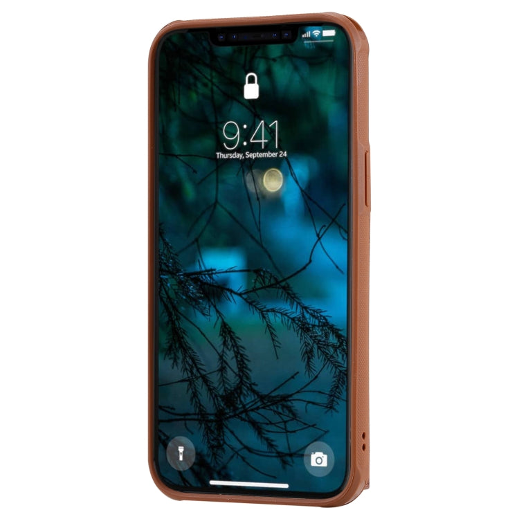 For iPhone 12 Pro Max Zipper Shockproof Protective Case with Card Slots & Bracket & Photo Holder & Wallet Function