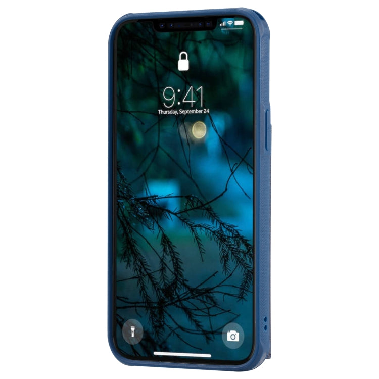 For iPhone 12 Pro Max Zipper Shockproof Protective Case with Card Slots & Bracket & Photo Holder & Wallet Function