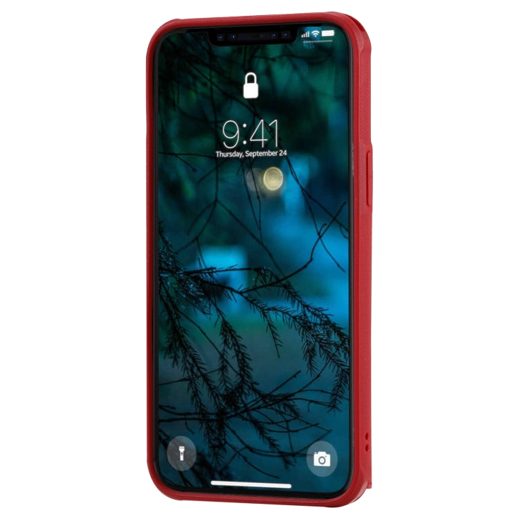 For iPhone 12 Pro Max Zipper Shockproof Protective Case with Card Slots & Bracket & Photo Holder & Wallet Function