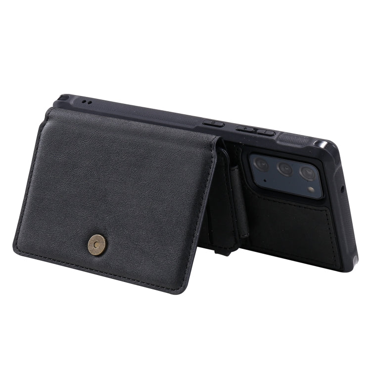 Zipper Shockproof Protective Case with Card Slots & Bracket & Photo Holder & Wallet Function For Samsung Galaxy Note20