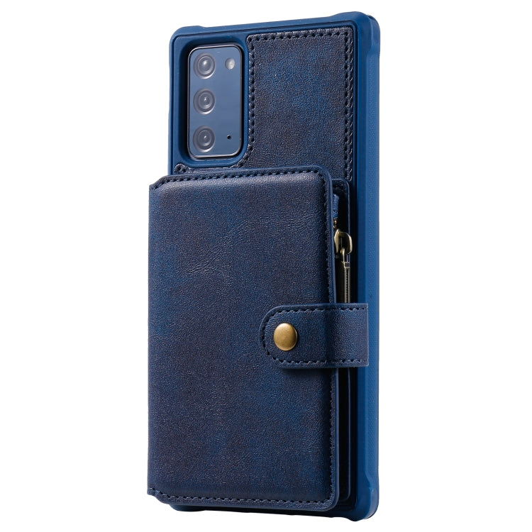 Zipper Shockproof Protective Case with Card Slots & Bracket & Photo Holder & Wallet Function For Samsung Galaxy Note20