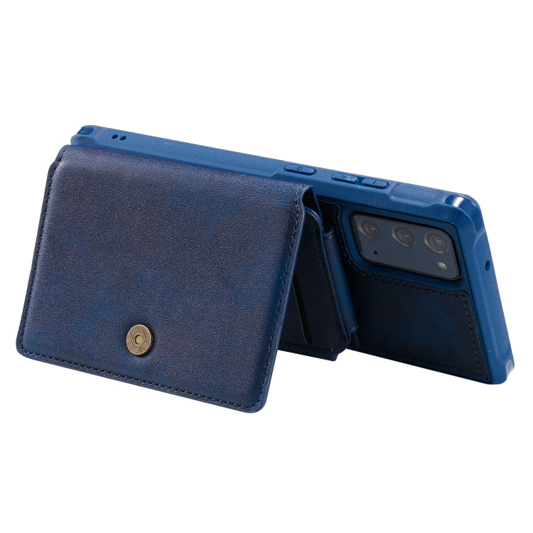 Zipper Shockproof Protective Case with Card Slots & Bracket & Photo Holder & Wallet Function For Samsung Galaxy Note20