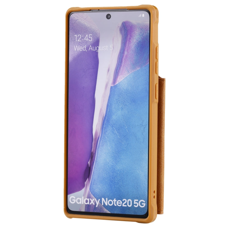Zipper Shockproof Protective Case with Card Slots & Bracket & Photo Holder & Wallet Function For Samsung Galaxy Note20