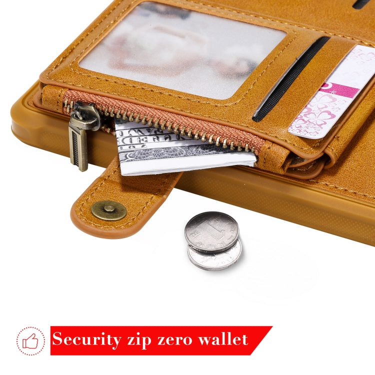 Zipper Shockproof Protective Case with Card Slots & Bracket & Photo Holder & Wallet Function For Samsung Galaxy S20 FE 5G
