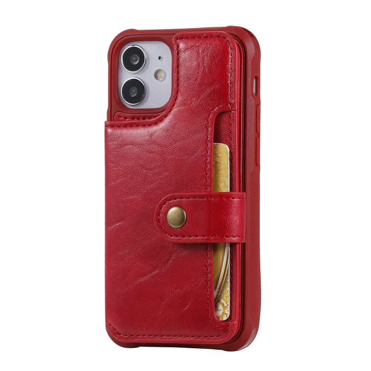 For iPhone 12 mini Shockproof Horizontal Flip Protective Case with Holder & Card Slots & Wallet & Photo Frame & Short Lanyard