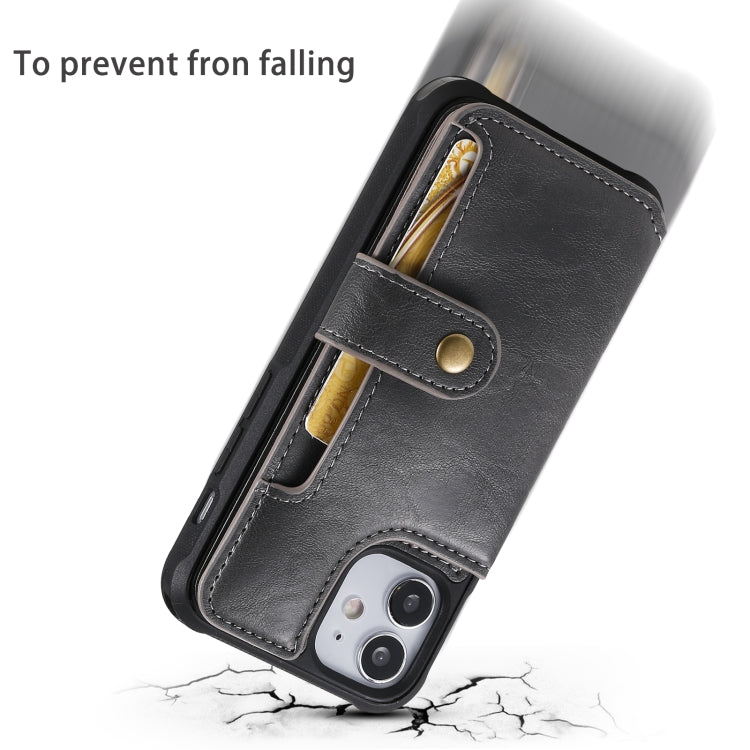 For iPhone 12 mini Shockproof Horizontal Flip Protective Case with Holder & Card Slots & Wallet & Photo Frame & Short Lanyard