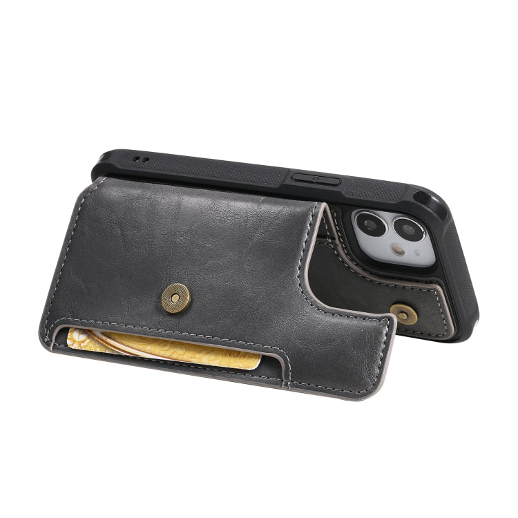 For iPhone 12 mini Shockproof Horizontal Flip Protective Case with Holder & Card Slots & Wallet & Photo Frame & Short Lanyard