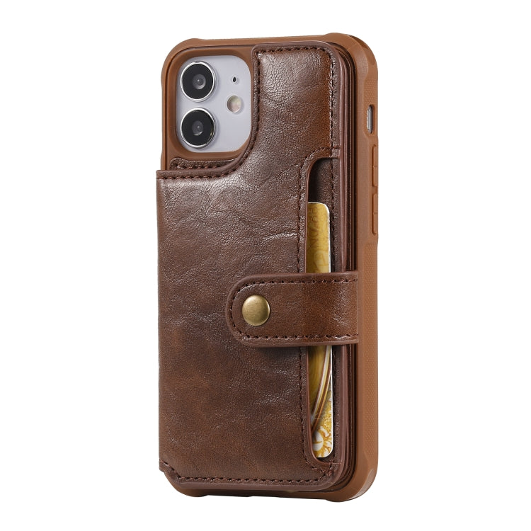 For iPhone 12 mini Shockproof Horizontal Flip Protective Case with Holder & Card Slots & Wallet & Photo Frame & Short Lanyard