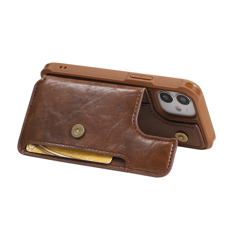 For iPhone 12 mini Shockproof Horizontal Flip Protective Case with Holder & Card Slots & Wallet & Photo Frame & Short Lanyard