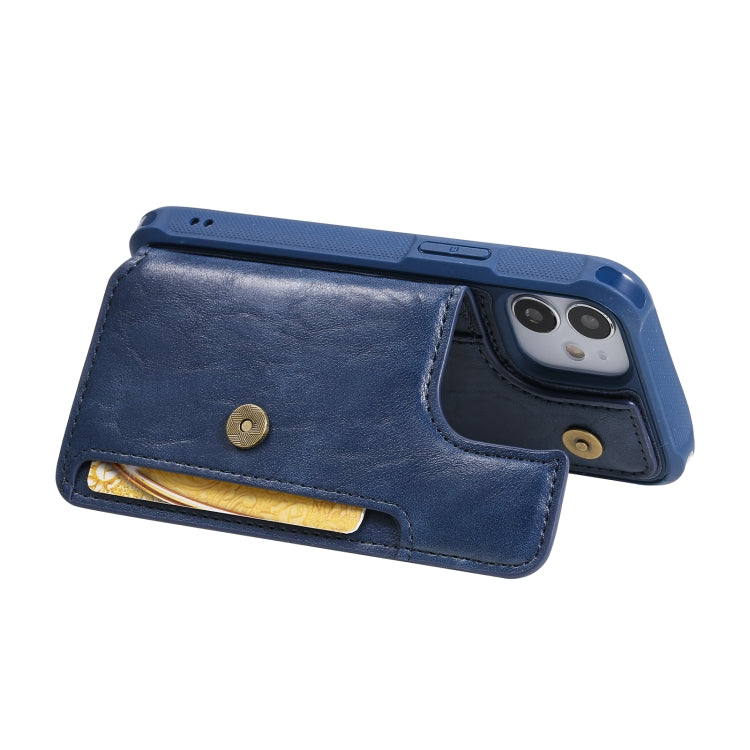 For iPhone 12 mini Shockproof Horizontal Flip Protective Case with Holder & Card Slots & Wallet & Photo Frame & Short Lanyard