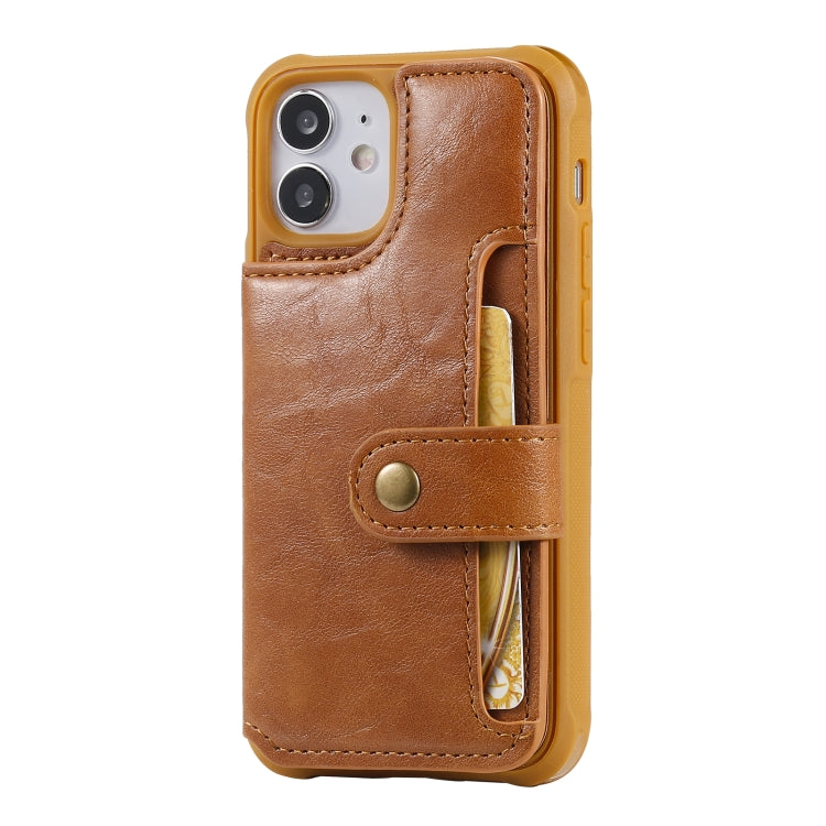 For iPhone 12 mini Shockproof Horizontal Flip Protective Case with Holder & Card Slots & Wallet & Photo Frame & Short Lanyard