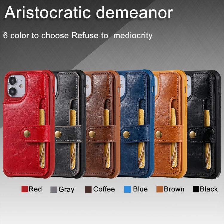 For iPhone 12 mini Shockproof Horizontal Flip Protective Case with Holder & Card Slots & Wallet & Photo Frame & Short Lanyard