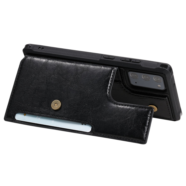 Shockproof Horizontal Flip Protective Case with Holder & Card Slots & Wallet & Photo Frame & Short Lanyard For Samsung Galaxy Note20