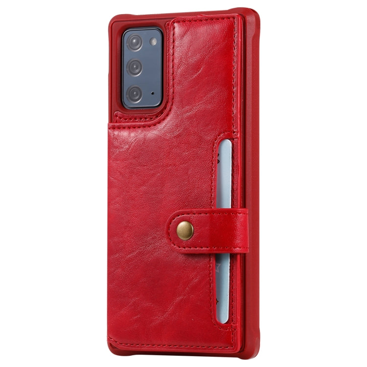 Shockproof Horizontal Flip Protective Case with Holder & Card Slots & Wallet & Photo Frame & Short Lanyard For Samsung Galaxy Note20