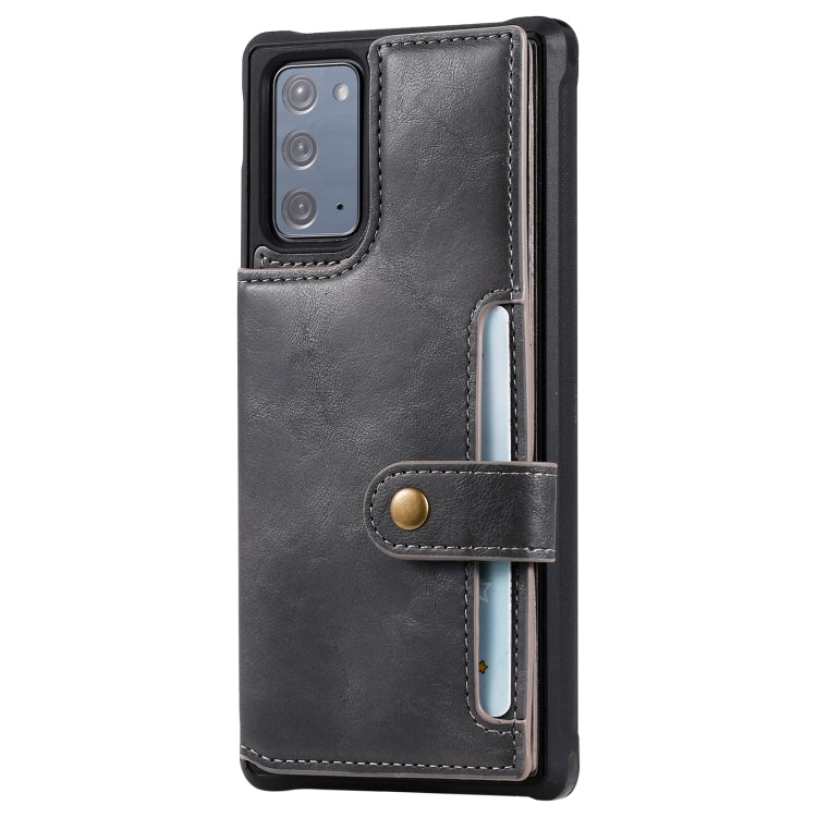 Shockproof Horizontal Flip Protective Case with Holder & Card Slots & Wallet & Photo Frame & Short Lanyard For Samsung Galaxy Note20