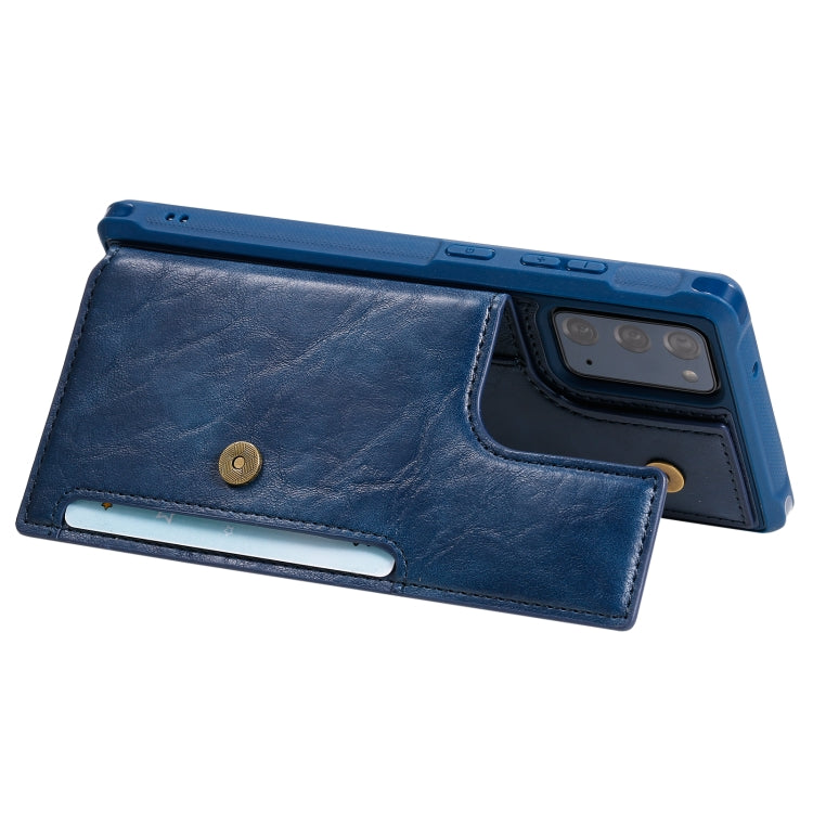 Shockproof Horizontal Flip Protective Case with Holder & Card Slots & Wallet & Photo Frame & Short Lanyard For Samsung Galaxy Note20