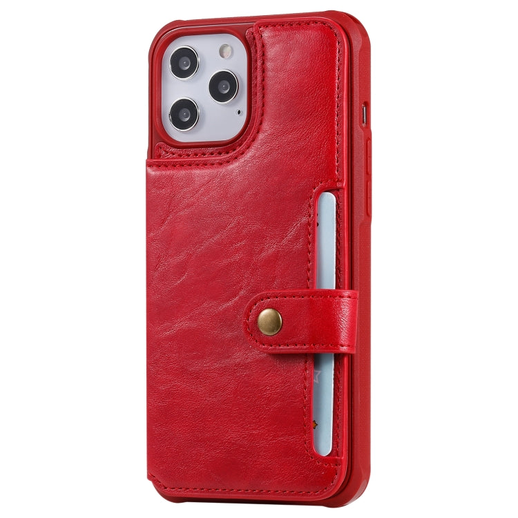 For iPhone 12 Pro Max Shockproof Horizontal Flip Protective Case with Holder & Card Slots & Wallet & Photo Frame & Short Lanyard
