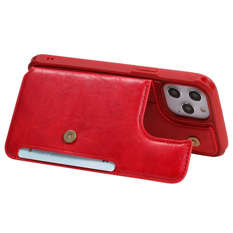 For iPhone 12 Pro Max Shockproof Horizontal Flip Protective Case with Holder & Card Slots & Wallet & Photo Frame & Short Lanyard