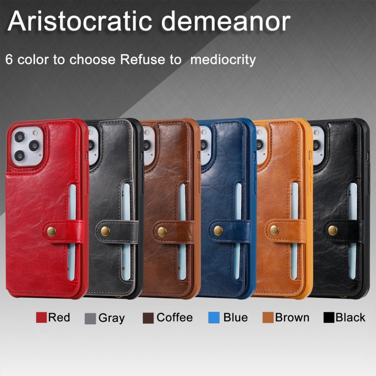 For iPhone 12 Pro Max Shockproof Horizontal Flip Protective Case with Holder & Card Slots & Wallet & Photo Frame & Short Lanyard