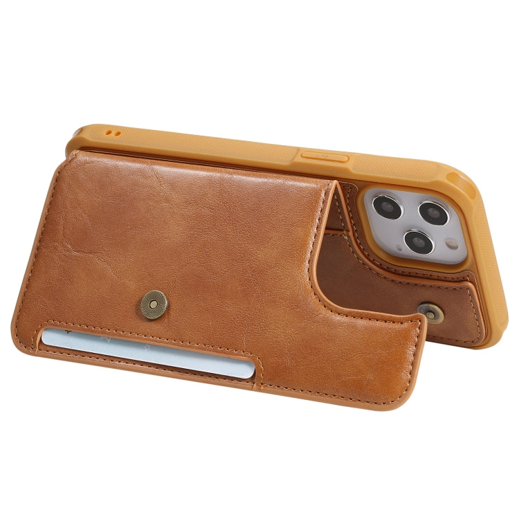 For iPhone 12 Pro Max Shockproof Horizontal Flip Protective Case with Holder & Card Slots & Wallet & Photo Frame & Short Lanyard