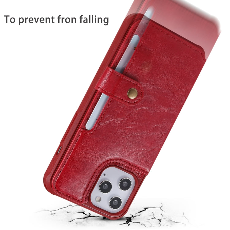 For iPhone 12 Pro Max Shockproof Horizontal Flip Protective Case with Holder & Card Slots & Wallet & Photo Frame & Short Lanyard