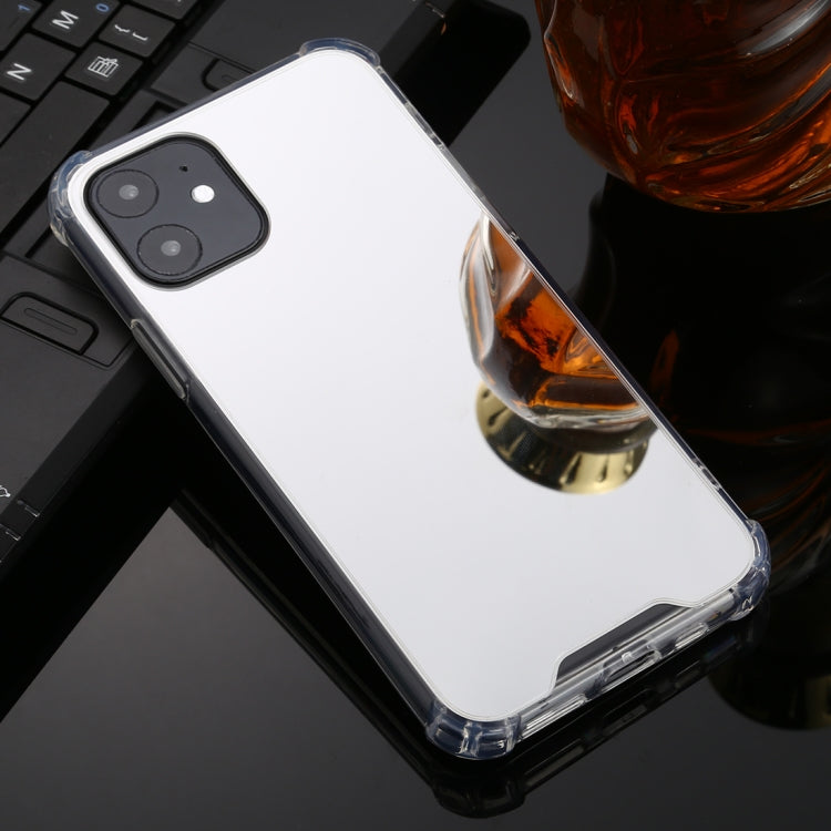 For iPhone 11 Pro TPU + Acrylic Four Drop Luxury Plating Mirror Phone Case Cover