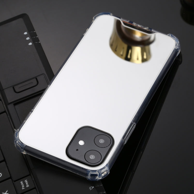 For iPhone 11 Pro TPU + Acrylic Four Drop Luxury Plating Mirror Phone Case Cover