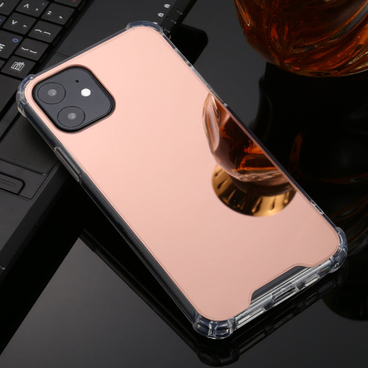 For iPhone 11 Pro Max TPU + Acrylic Four Drop Luxury Plating Mirror Phone Case Cover