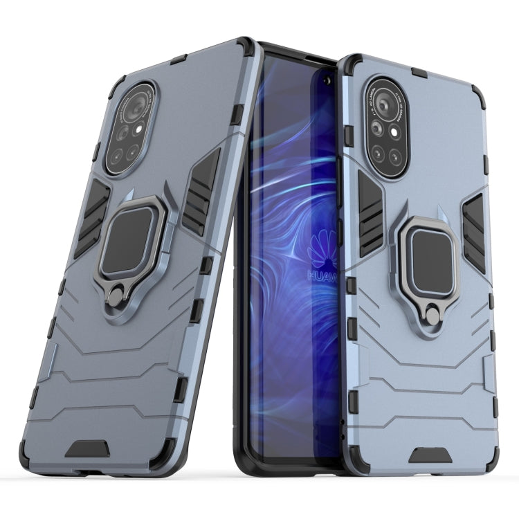 For Huawei Nova 8 5G PC + TPU Shockproof Protective Case with Magnetic Ring Holder