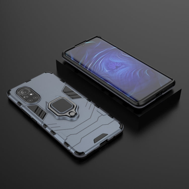 For Huawei Nova 8 5G PC + TPU Shockproof Protective Case with Magnetic Ring Holder