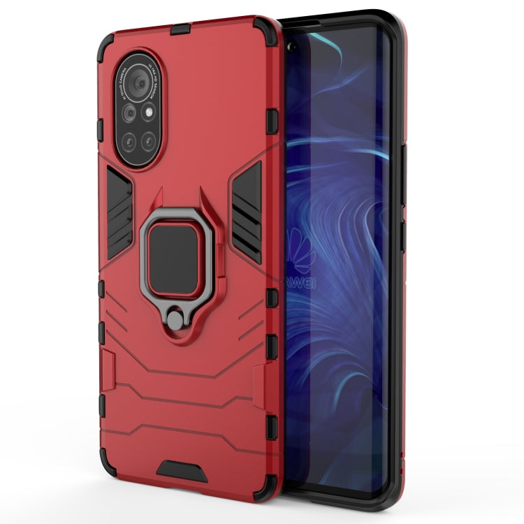 For Huawei Nova 8 5G PC + TPU Shockproof Protective Case with Magnetic Ring Holder