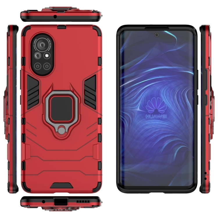 For Huawei Nova 8 5G PC + TPU Shockproof Protective Case with Magnetic Ring Holder
