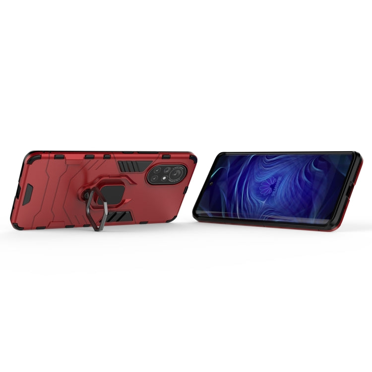 For Huawei Nova 8 5G PC + TPU Shockproof Protective Case with Magnetic Ring Holder