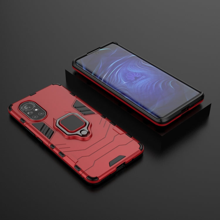 For Huawei Nova 8 5G PC + TPU Shockproof Protective Case with Magnetic Ring Holder