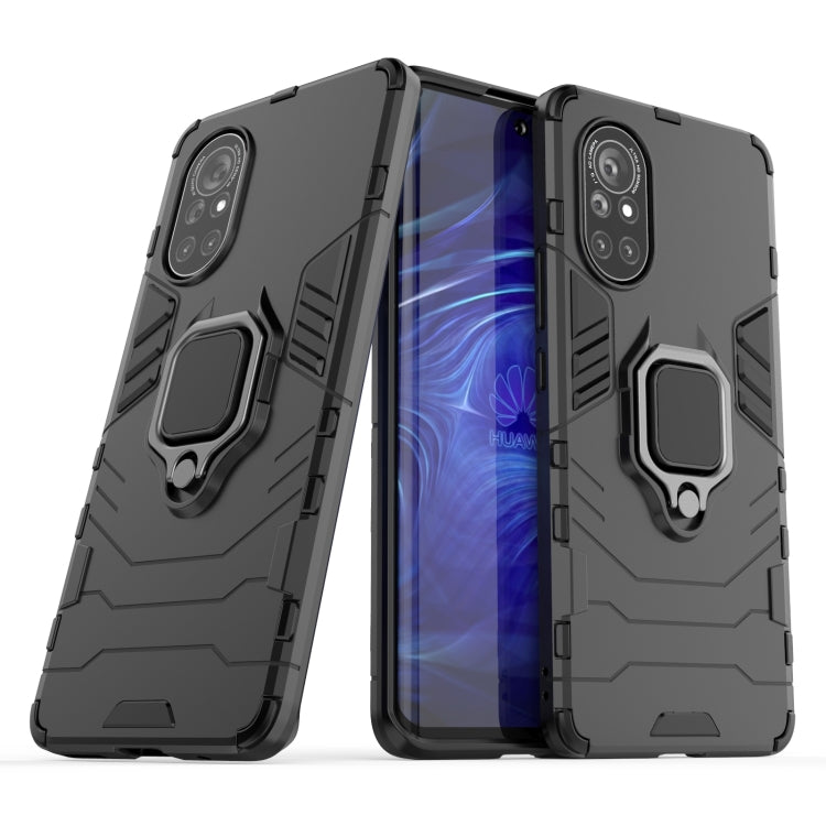 For Huawei Nova 8 5G PC + TPU Shockproof Protective Case with Magnetic Ring Holder