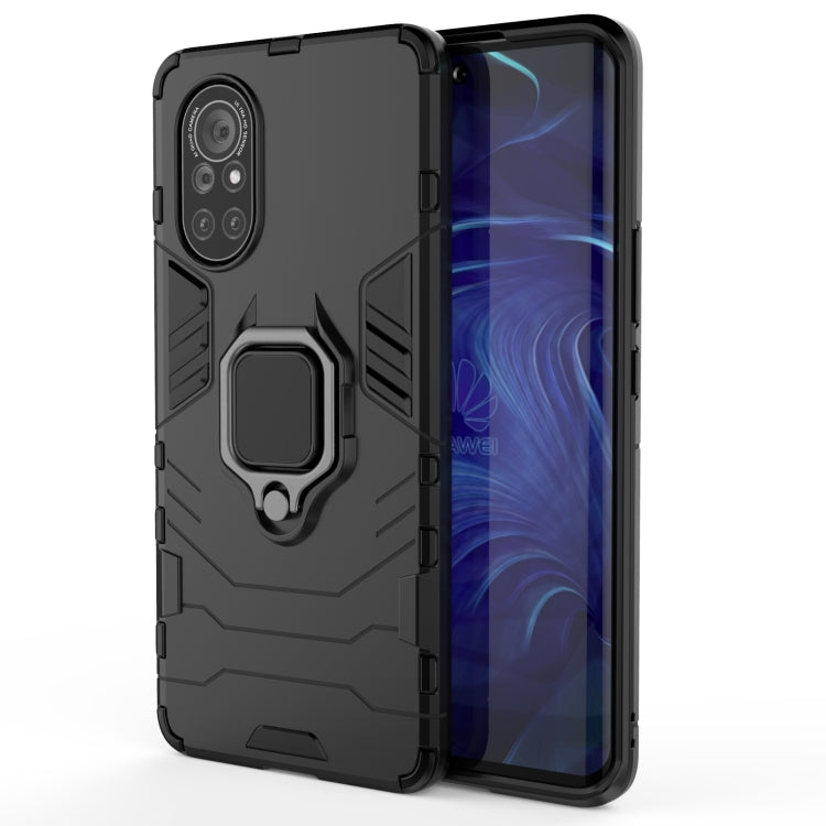 For Huawei Nova 8 5G PC + TPU Shockproof Protective Case with Magnetic Ring Holder