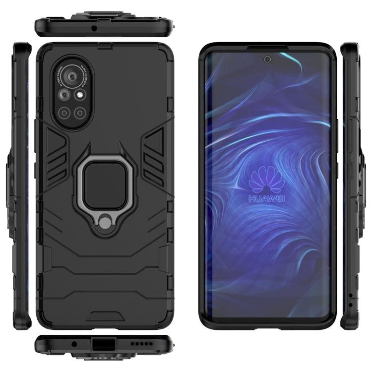 For Huawei Nova 8 5G PC + TPU Shockproof Protective Case with Magnetic Ring Holder