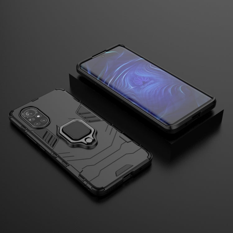 For Huawei Nova 8 5G PC + TPU Shockproof Protective Case with Magnetic Ring Holder